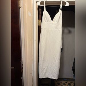 All In Favor White Midi Dress